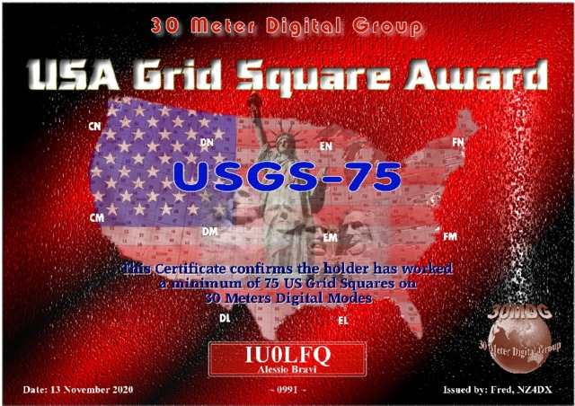 USA Grid Square 75 #0991